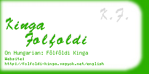 kinga folfoldi business card